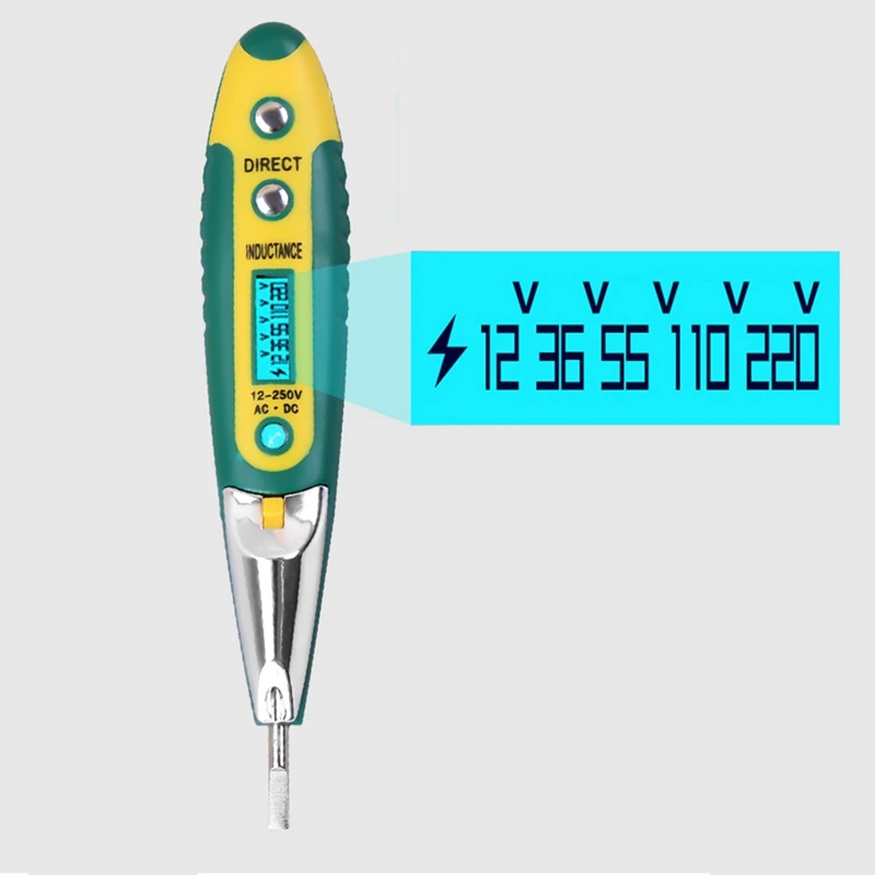 VD700 Digital Test Pencil Multifunction AC DC 12-250V Tester Electrical Test Pencil Detector Voltage Detector Test Pen