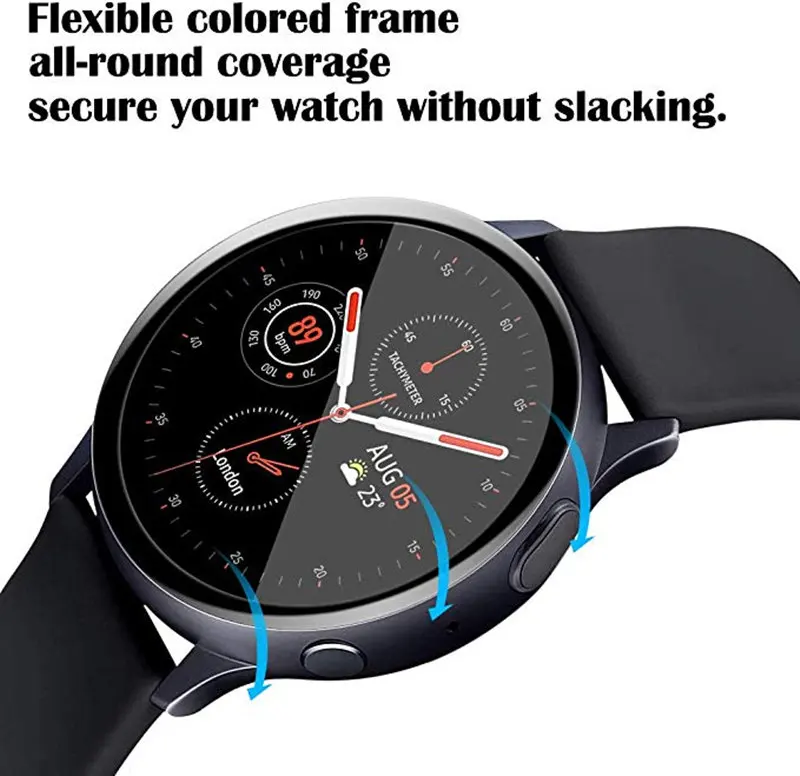 Защитная пленка из закаленного стекла для Galaxy Watch Active 2 Защита экрана 40 мм 44 мм 3D изогнутое защитное стекло