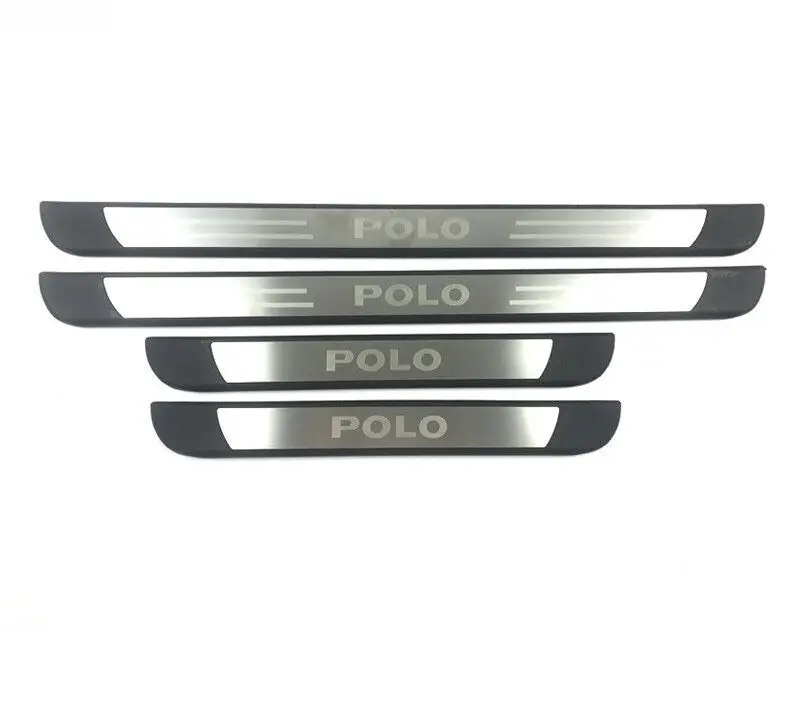 Для 2017-2019 VW POLO Крышка педали порога двери ABS накладка из нержавеющей стали полоса