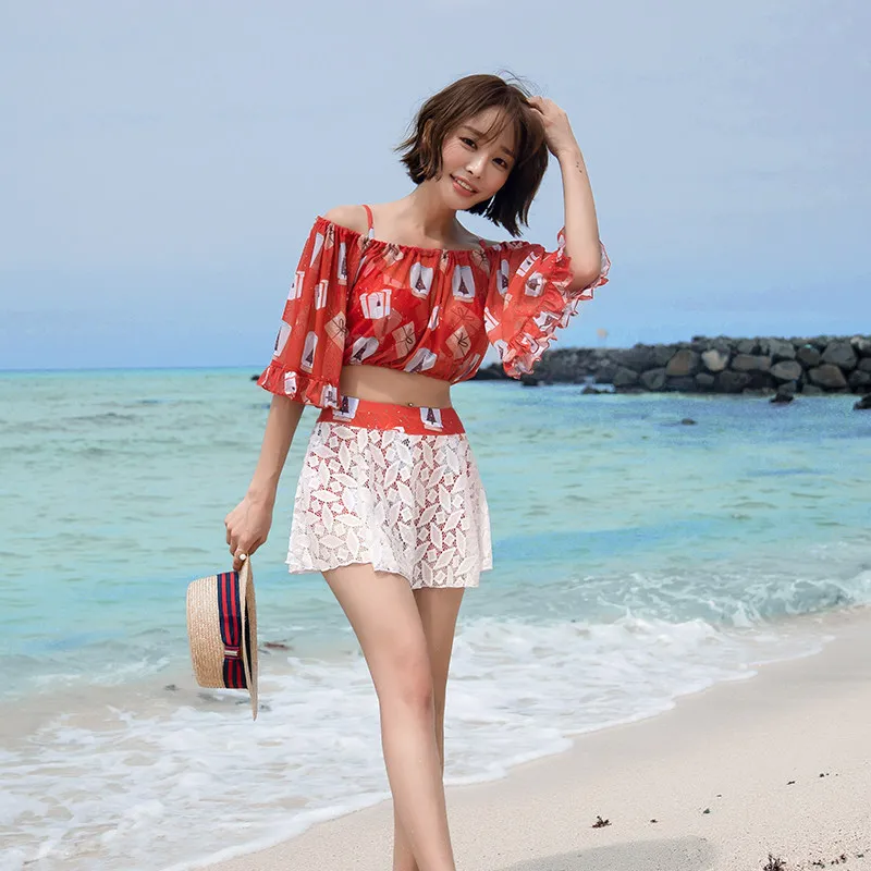 

Swimsuit Woman Two Piece Bathing Suit Brazilian Bikini Swimsuits Pieces Swim Suits Girl New Female Three Sexy Japanese Pure