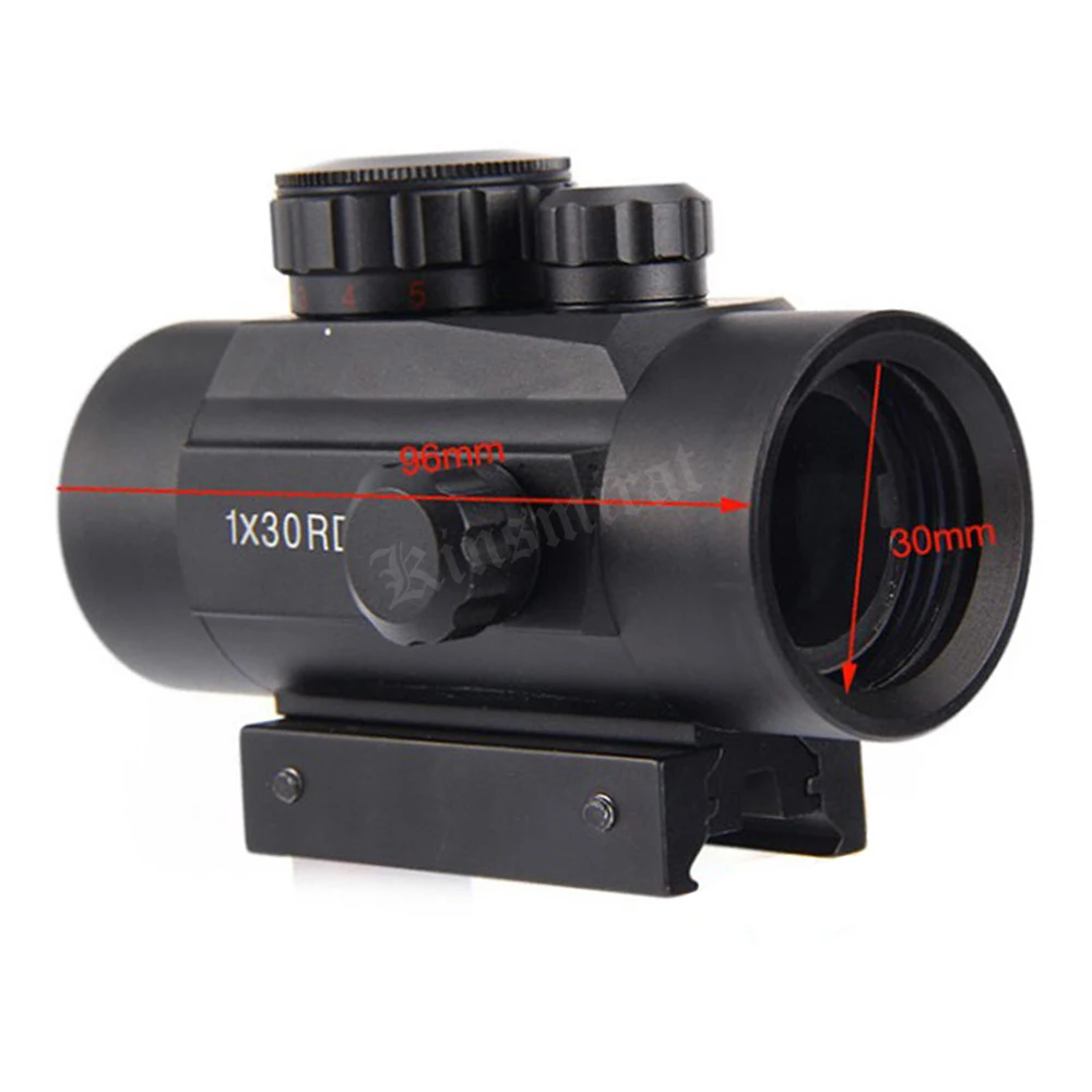 Koop Airsoft Air Guns Rifle Riflescope Scopes Telescopische Rood Groen Dot 11mm 20mm Holografische Jacht Doel Apparaat Tactische Optic sight