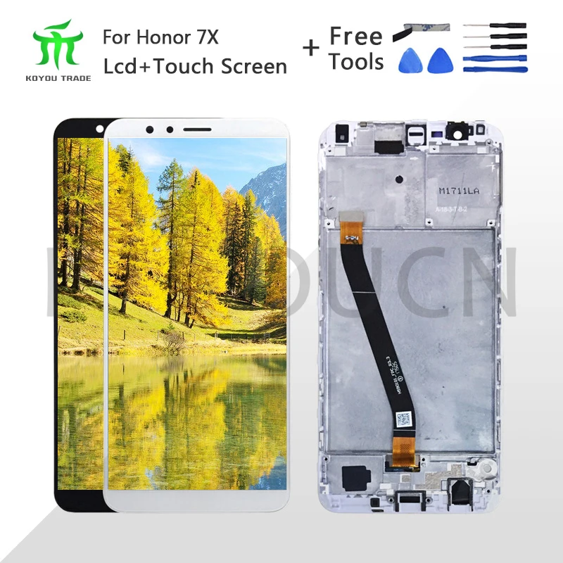 

5.93"For Huawei Honor 7X LCD Screen + Touch Screen With Frame Display Assembly + tools