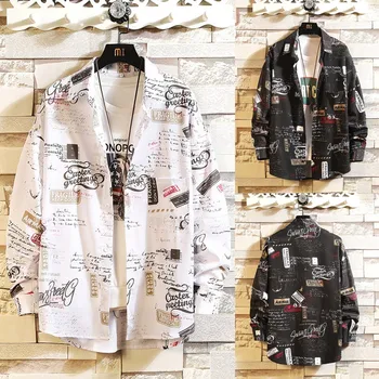 

Men's New Spring Fashion Long Sleeve Top Large Comfortable Printed Shirt 2020 hot new products Spot supplier Dropshipping Hot in