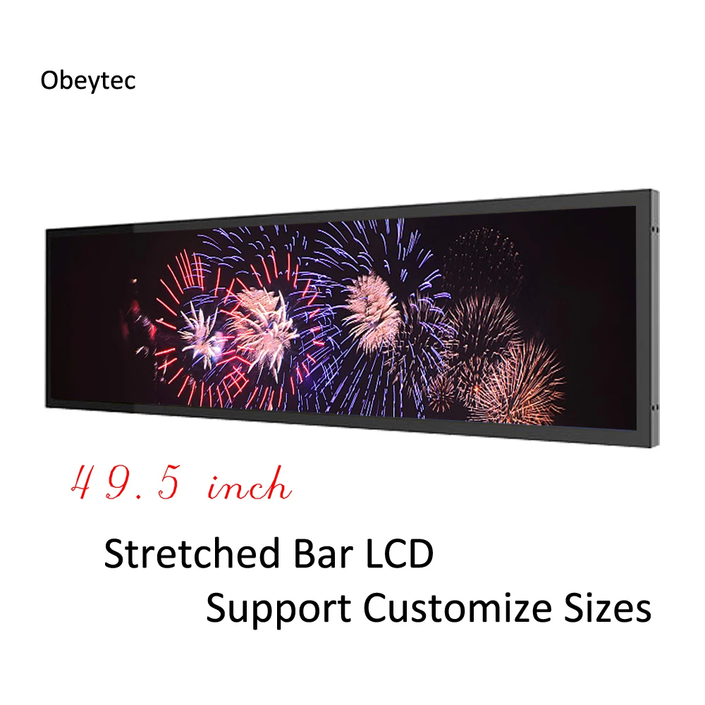 Obeytec 49 5 дюймовый цифровой Сверхширокий рекламный ЖК-дисплей Android 4 0 1920x540 высокая