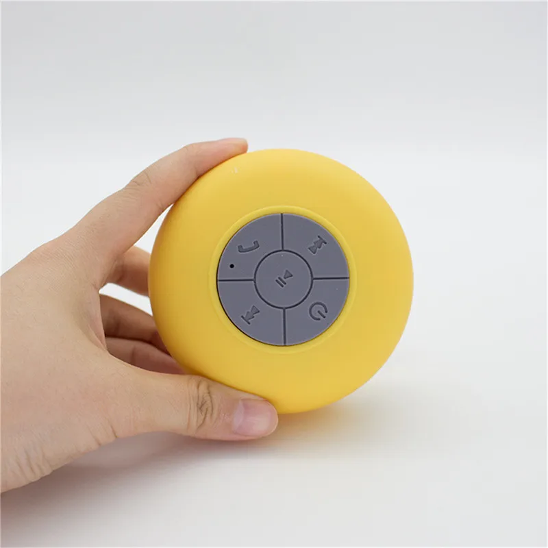Yellow Мини беспроводной Bluetooth динамик "Hands Free" водонепроницаемый автомобильный ванной офис пляж стерео сабвуфер музыка громкий динамик с всасыванием - Цвет: Yellow