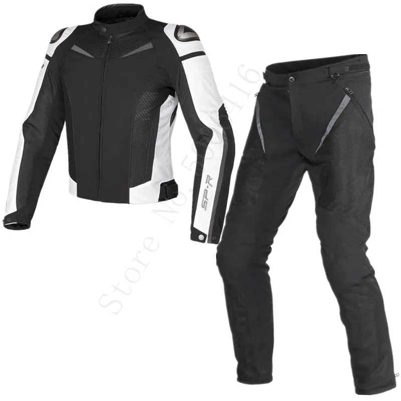 Dain SP-R текстильный мотоциклетный Гоночный комплект полный боди бронежилет+ брюки летние дорожные мотоциклетные костюмы мото комбинации
