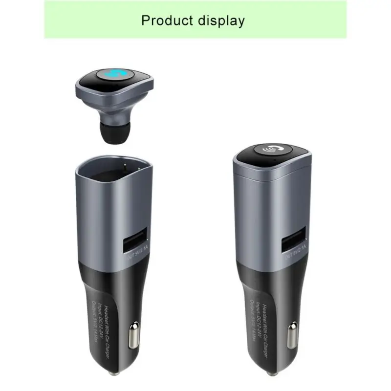 Хит 2 в 1 5 В/2.1A USB Автомобильное зарядное устройство с беспроводной Bluetooth 4,0 гарнитура стерео наушники для воспроизведения музыки Hands-free Talking