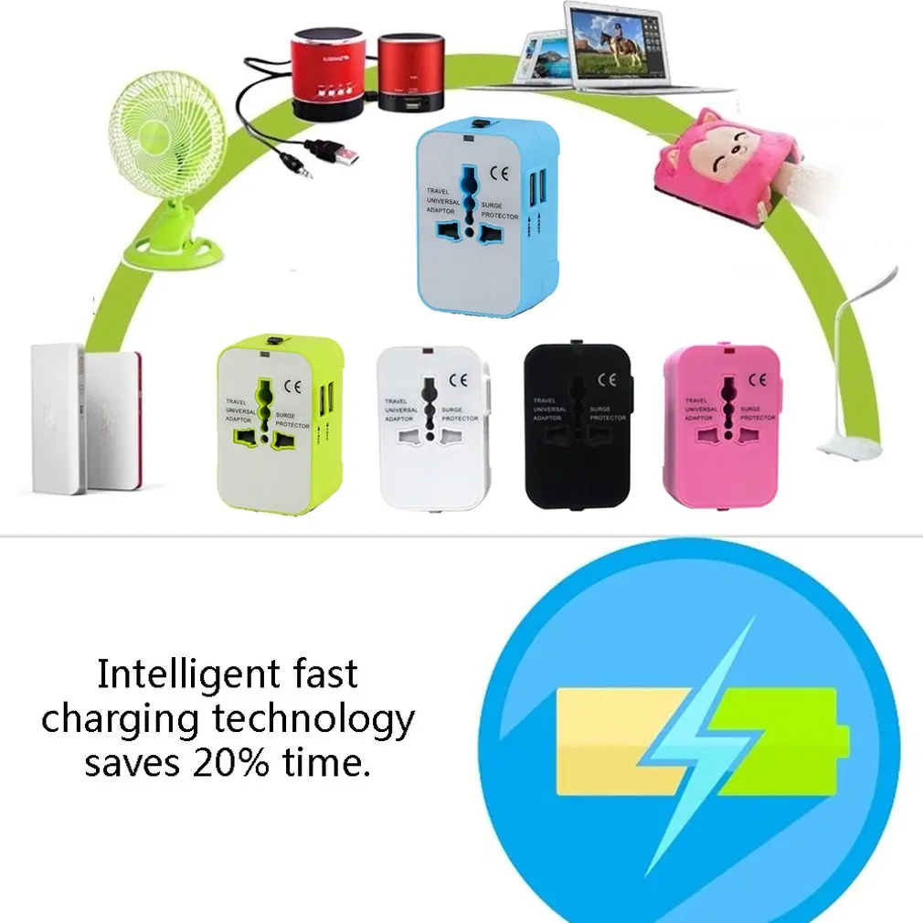 WTA-502U 2USB многофункциональный дорожный переключатель вилка многофункциональное преобразование европейский стандартный штекер конвертер