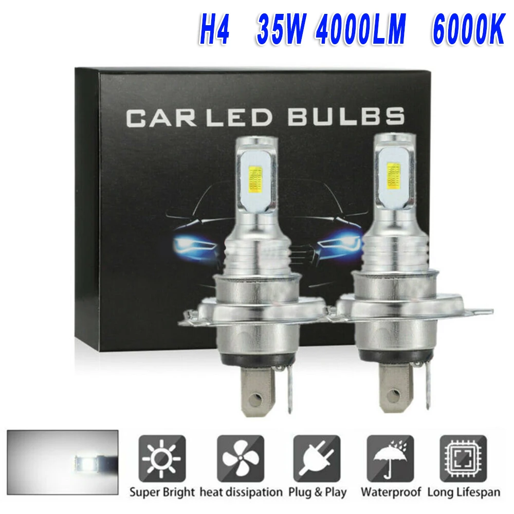 DC 12 V-24 V Авто Светодиодный светильник с белый светильник 9003/H4/HB2 для хвостовой части автомобиля светильник s DRL автомобилей головной светильник тумана светильник аксессуары для автомобиля, украшения
