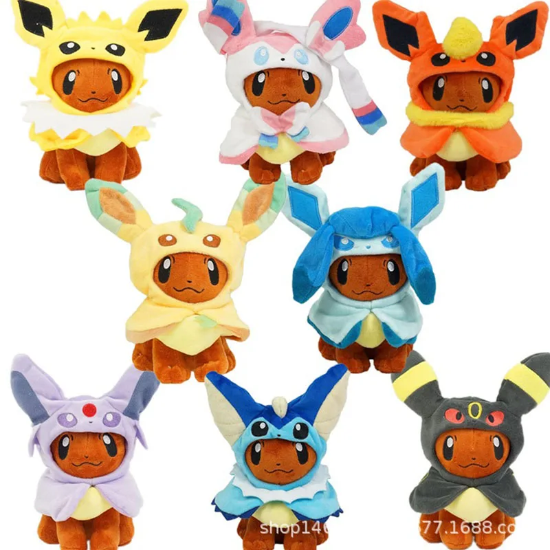 

Плюшевые куклы с покемоном, фигурка аниме, Eevee, Umbreon, зеркаон, джелтеон, Вапореон, сильвеон, флареон, плюшевые мягкие игрушки для косплея, милый подарок для детей