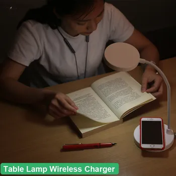 

Portable LED Table Desk Lamp With Wireless Charger USB Reading Lamp Brightness Eye-protect Led Study Table Lamp