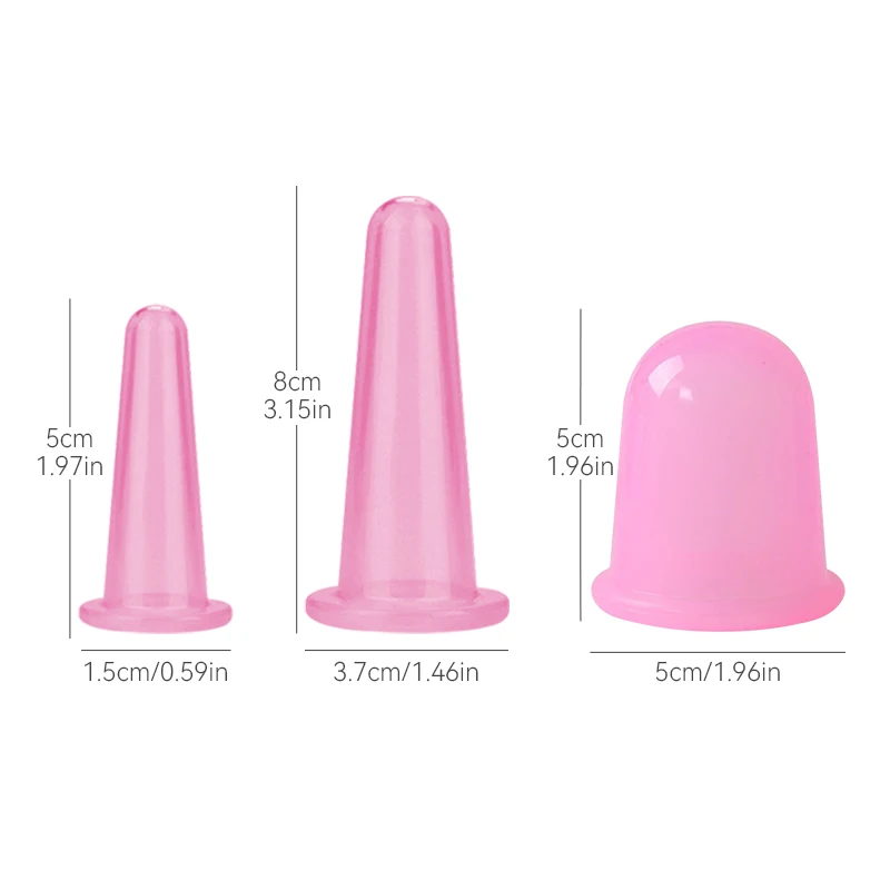 Silicone Vacuum Suction Cup Massage Kit massage Body Cup Facial Massage Suction Cup Anti-cellulite Vacuum Therapy Massager 6