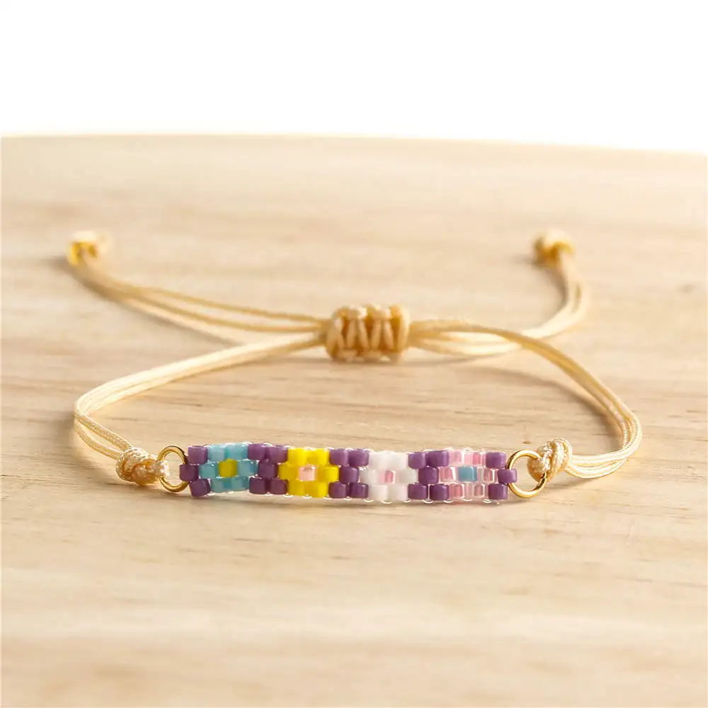 

Shinus 15Pcs/lot Perleas MIYUKI Bracelets Boho Chic Bracelets Bohemian Flower Pulseras Mujer 2019 Handmade Chain Girls Jewelry