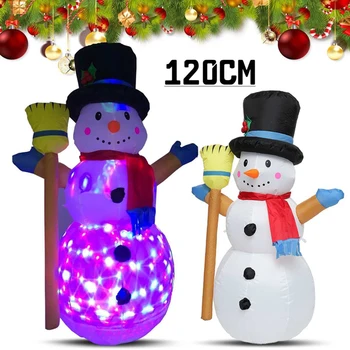 

120cm Inflatable Santa Claus Night Light Figure Outdoor Garden Toys Christmas Party Decorations New Year 2020 Au Us Uk Eu Plug