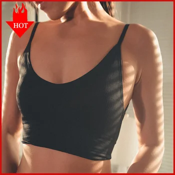 

Sexy Tank Crop Tops Sexy Women Summer Basic Sport Bra Streetwear Sleeveless Solid Color Underwear Women Intimates Lingerie Tanks