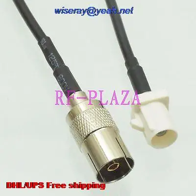 

DHL/EMS 50 pcs Cable 6inch Fakra SMB B 9001 male to IEC PAL female RG174 Pigtail jumper cable with one year warranty-A2