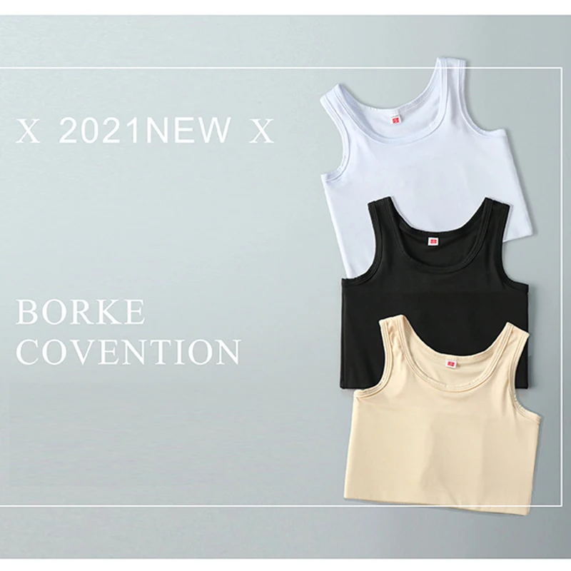Size S-5XL Upgraded Super High Elastic Seamless Les Lesbian Binders Crop Vest Tank Tops Short Breast Chest Binder Bandage