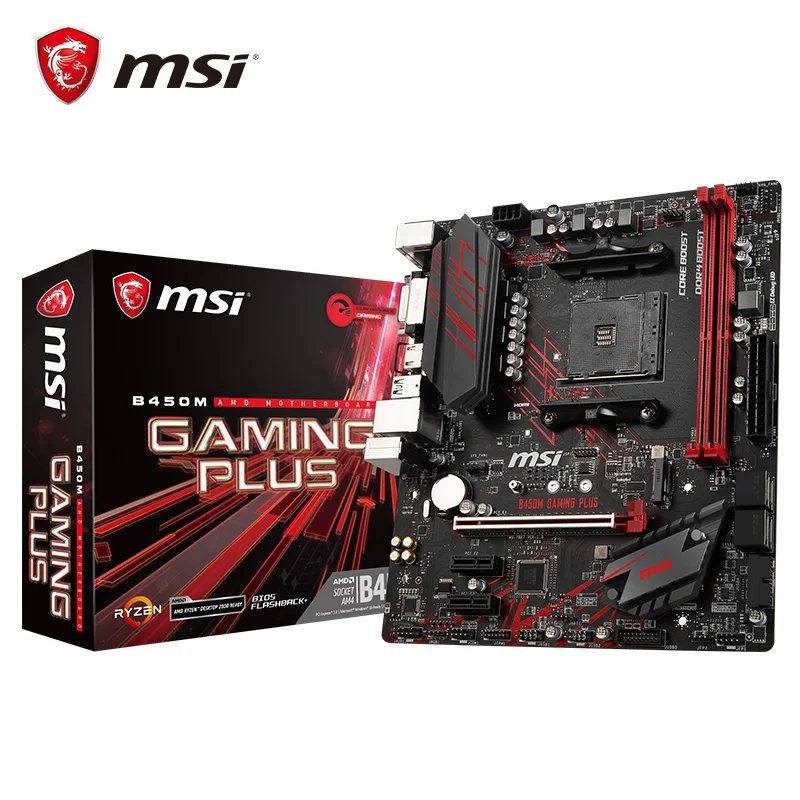 Новая материнская плата MSI B450M GAMING PLUS с разъемом AM4 DDR4 для AMD B450 M.2 PCI-E 3 0