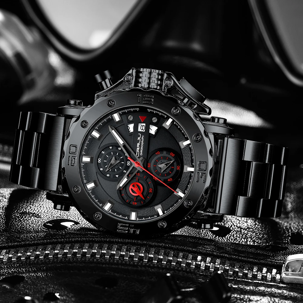 CRRJU, nuevos relojes de moda para hombre, marca de lujo, reloj