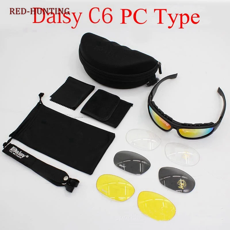 Outdoor Sports Windproof Cycling Goggles Tactical Hunting Airsoft Glasses Sunglasses