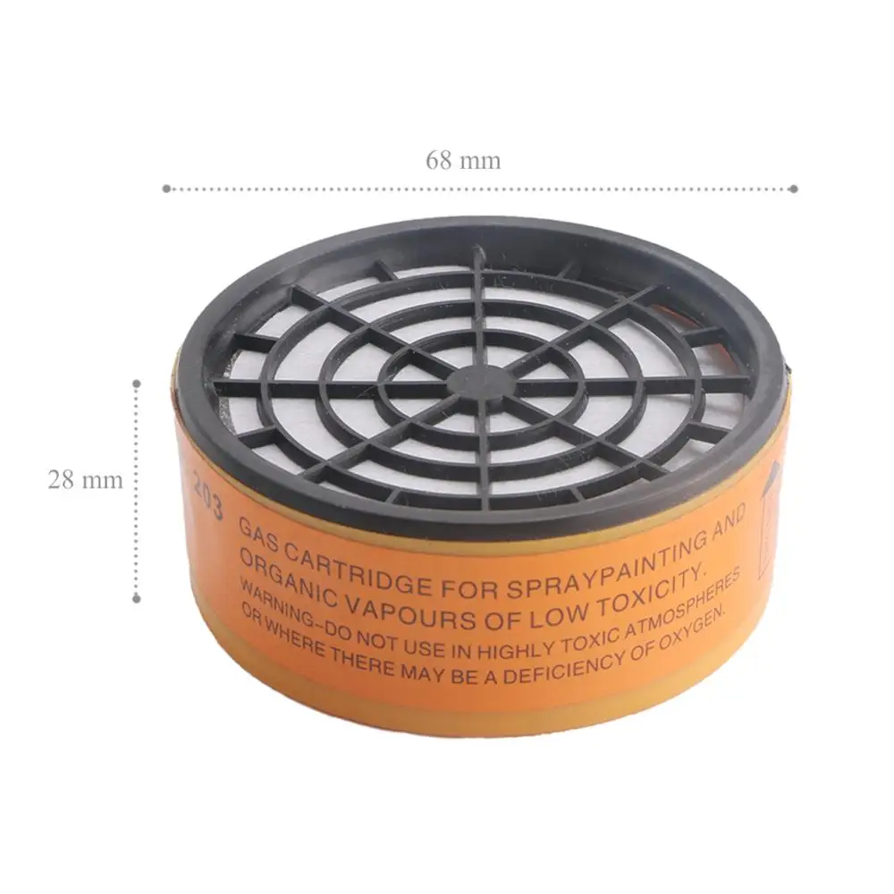 2PCS 203 Replacement Activated Carbon Filter Box Cartridges Anti Poison Respirator Mask Filter Boxes