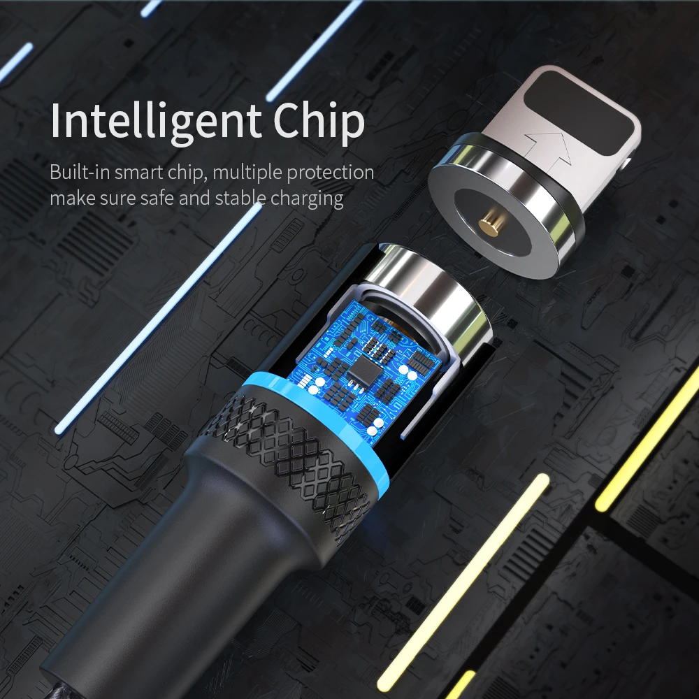 Магнитный usb кабель Essager для быстрой зарядки Type C iPhone Xiaomi мобильный телефон