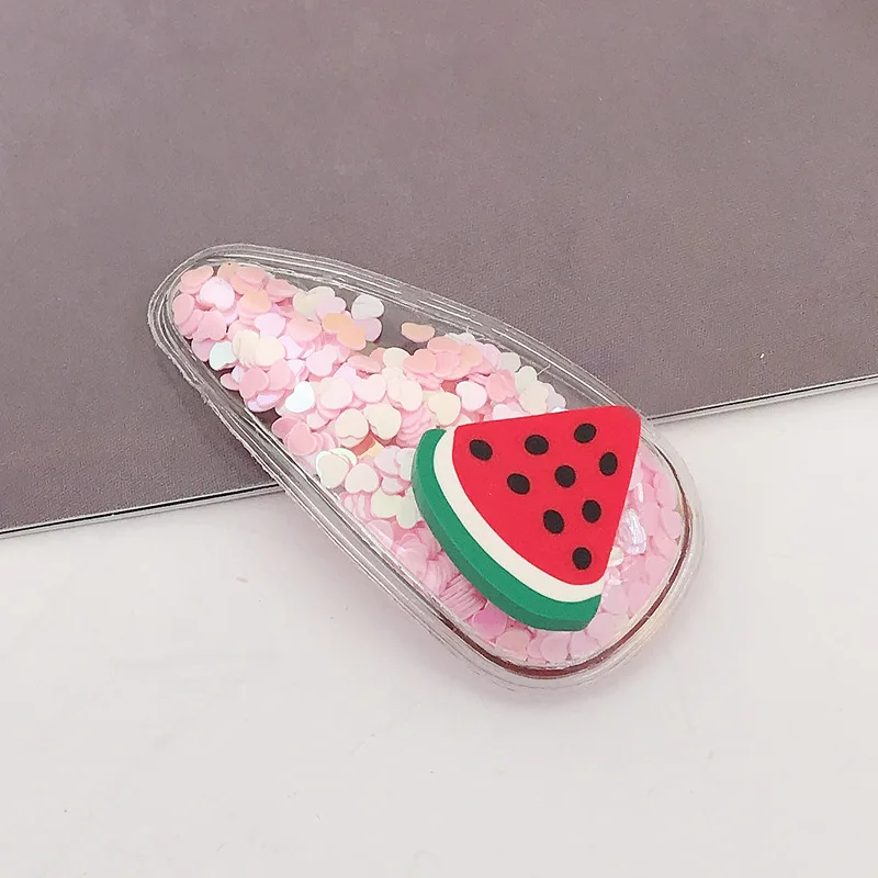 UNTAMED Fruit шпильки с блестками для маленьких девочек заколки невидимки для волос Детские парикмахерские инструменты для укладки девочек челка головной убор аксессуары для волос - Цвет: Watermelon