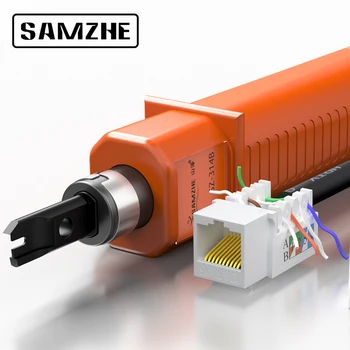 

SAMZHE Punch Down Tool Type Network Cable Tool with Two Blades Telephone Impact Terminal Insertion Tools