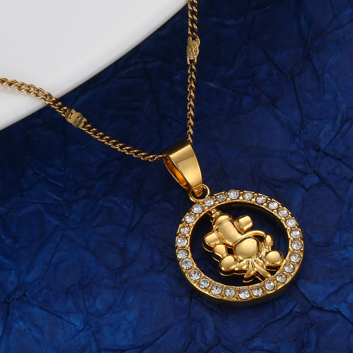 Gold Color Pendant Necklace Indian Yoga 