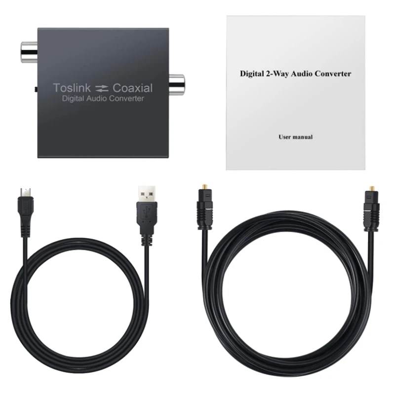 Цифровой коаксиальный Оптический SPDIF преобразователь Toslink Поддержка DTS/Dolby-AC3 192