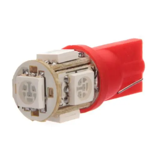 10x T10 194 168 501 W5W CULOT 5 светодиодный 5050 SMD лампочка ночные огни красный 12 В