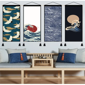

Japan Ukiyoe Hanging Scroll Painting Canvas Posters Prints Wall Art Pictures Background Tapestry Living Room Home Decor Painting