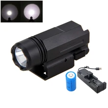 Лм XPE Q5 светодиодный светильник рь для охоты с пистолетом для Вивера Пикатинни 3 режима тактисветильник онарь + аккумулятор + зарядное устройство