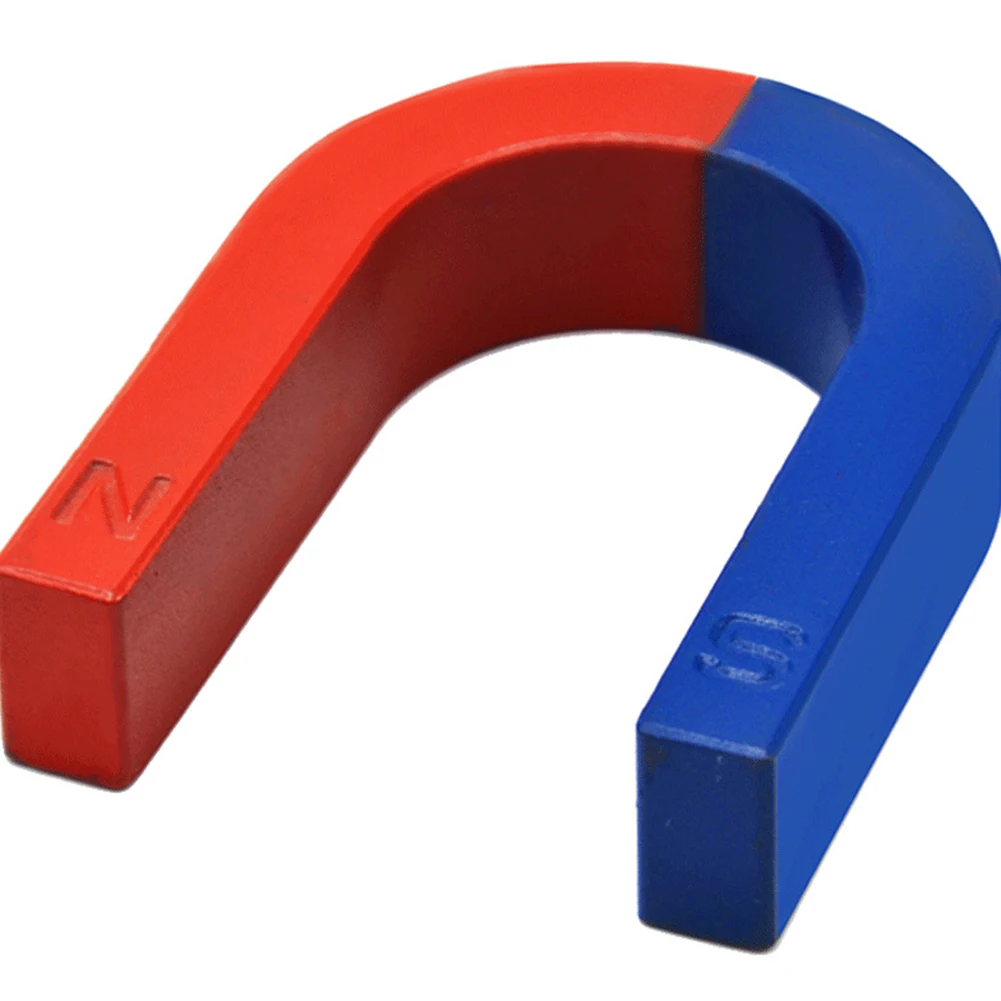 Experiment Tool Children Student PhysicsPole Teaching Red Blue Painted U Shaped Horseshoe Magnet - 4000344323714