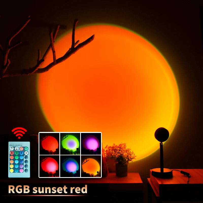 

Проекционный RGB светильник с дистанционным управлением через USB, радужная атмосферная светодиодная ночник для бара, спальни, магазина, фоновое украшение для стен