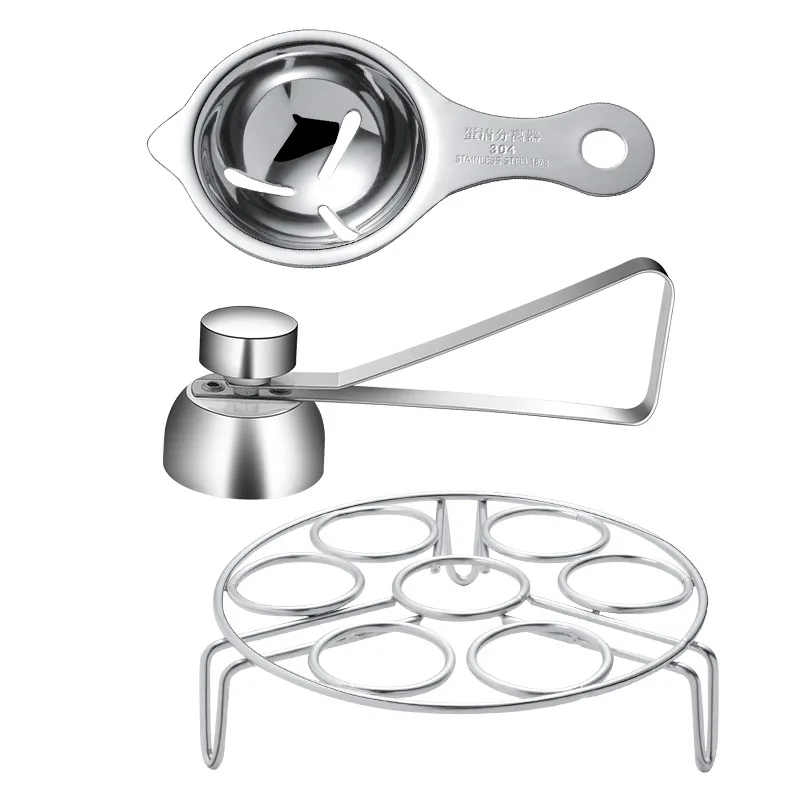 Kitchen Gadgets Egg Shell Opener Cutter Stainless Steel Egg Poaching Cups Separator Filter Egg Cooking Tools Kitchen Accessories