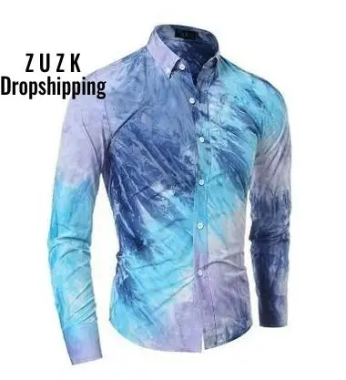 

New Arrival12 Colors Men's Good Quality 3D Colorful Printing Long Sleeve Casual Shirt ,Men's Slim Fit Shirts ,Size M-2XL,GX2018