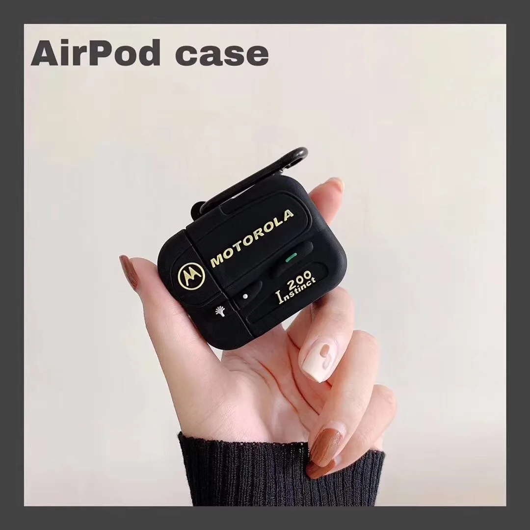 Милый 3D Ретро Модный BB Bluetooth беспроводной силиконовый чехол для Apple Airpods1 2 зарядный чехол для наушников брелок