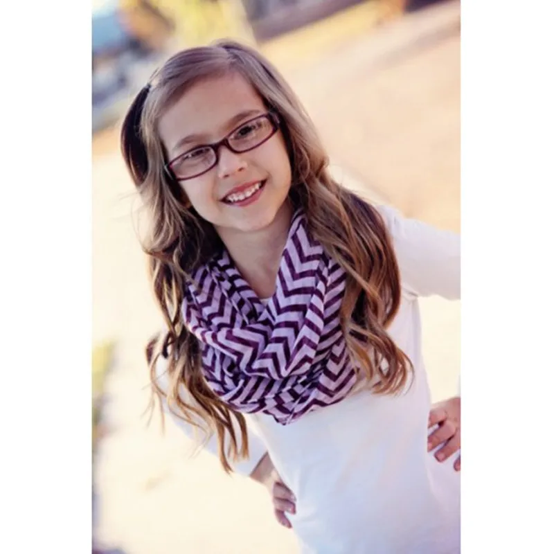 

20 Colors New Girl and Boy Children Chevron Wave Print Scarf Circle Loop Kids Infinity Scarves Baby Accessories Free Shipping