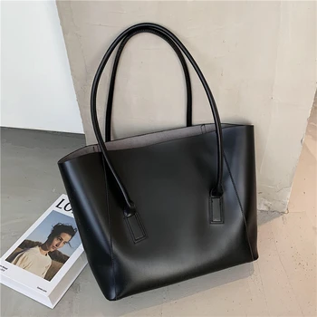 

Burminsa Chic Design Trapeze Hand Bags For Women Large Capacity Office Ladies A4 Shoulder Bags High Quality Big Tote Bags 2020