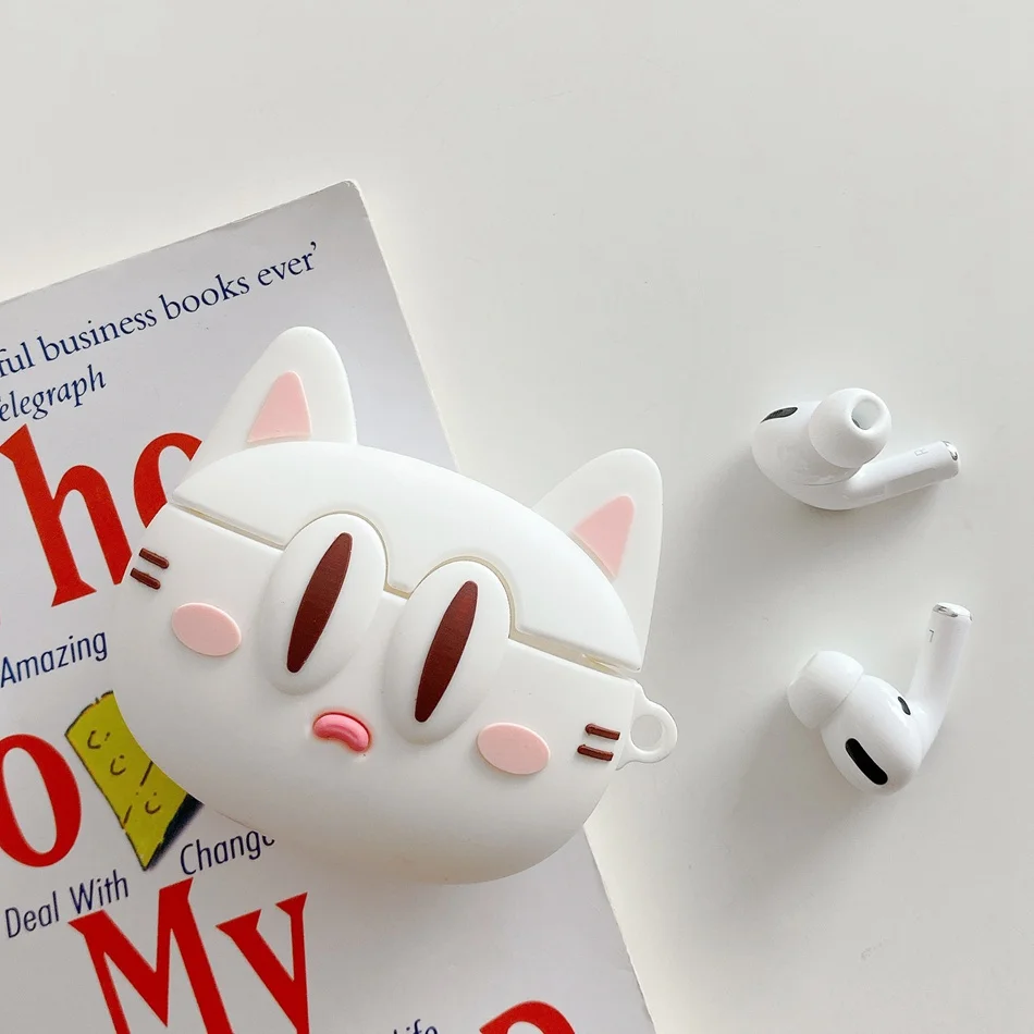 3D мультяшный чехол для Airpods Pro Чехол милый силиконовый Медведь Кролик свинья Earpods чехол для Apple Air pods Pro 3 чехол Аксессуары для кошек