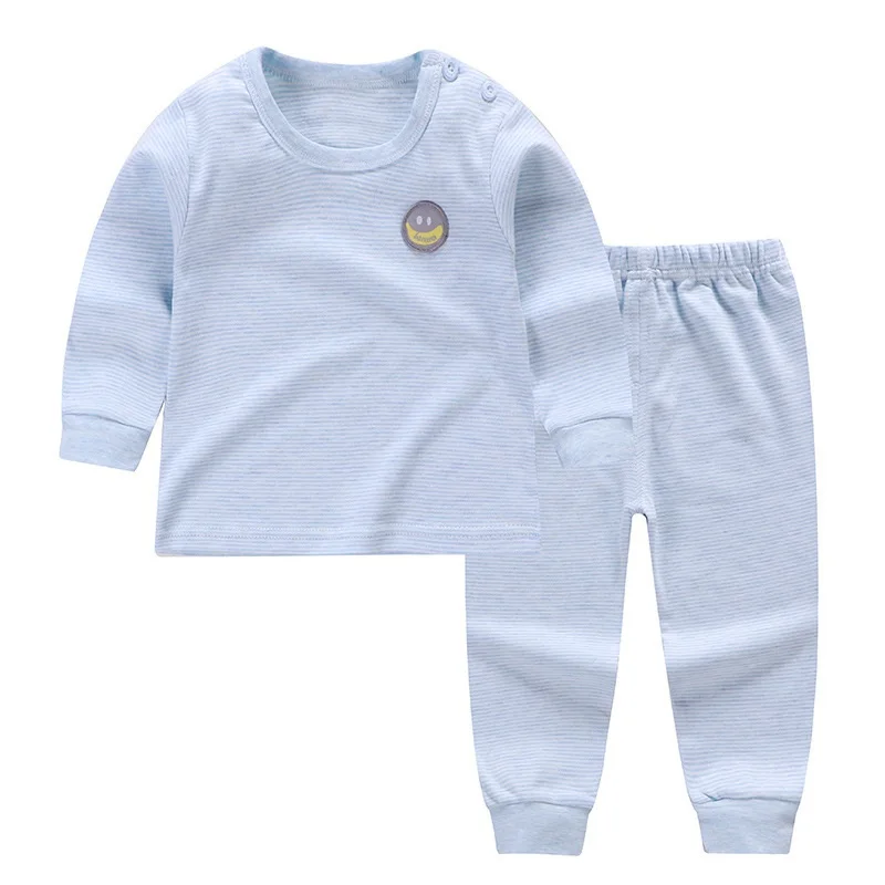 Детские пижамные комплекты из 2 предметов для мальчиков футболка с длинными рукавами и круглым вырезом и принтом с героями мультфильмов топы и штаны осенне-зимняя одежда для сна для маленьких девочек - Цвет: Style 9