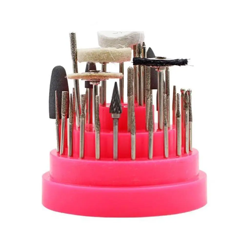 Pink 41 шт. Стоматологическая лаборатория силиконовые резиновые ротационные вольфрамовые стальные полировочные боры 2,35 мм Отбеливание зубов Стоматологическое оборудование с коробкой - Color: Pink