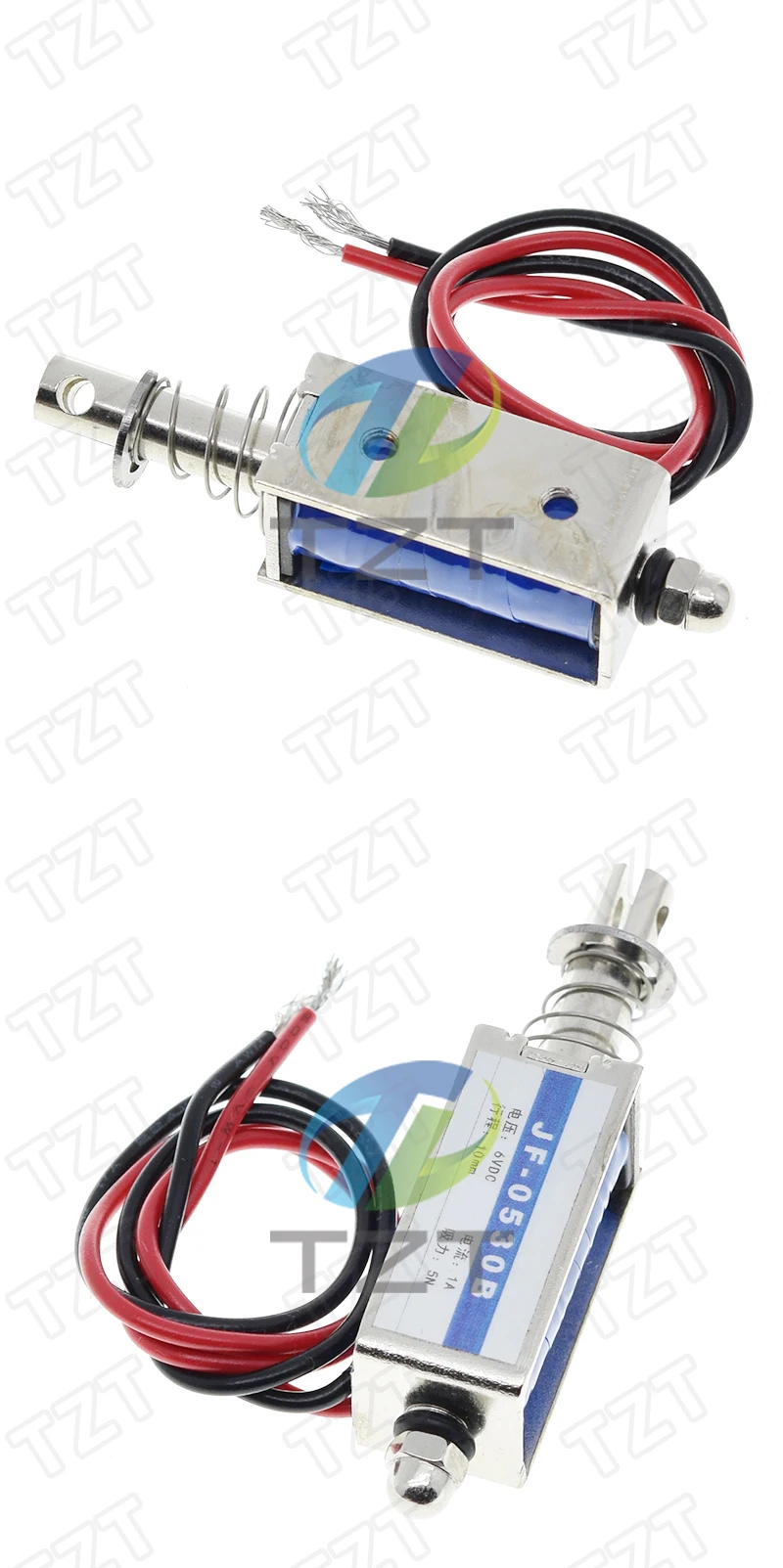 TZT 1/3PCS JF-0530B DC 6V 12V 24V Push & Pull typ Open Frame Elektromagnet haltekraft 5N reise 10mm Linear Magnet – Detail 5