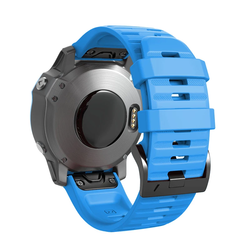 Fivstr 22 26 мм силиконовый ремешок для часов Easyfit для Garmin Fenix6X 6 6Pro быстросъемные часы ремешок для наручных часов Fenix 6X - Цвет: Blue Band