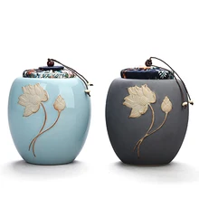 Китайская большая герметичная банка для хранения чая керамическая банка канистра пуэр упаковочная коробка для чая caddy емкость для хранения пищи