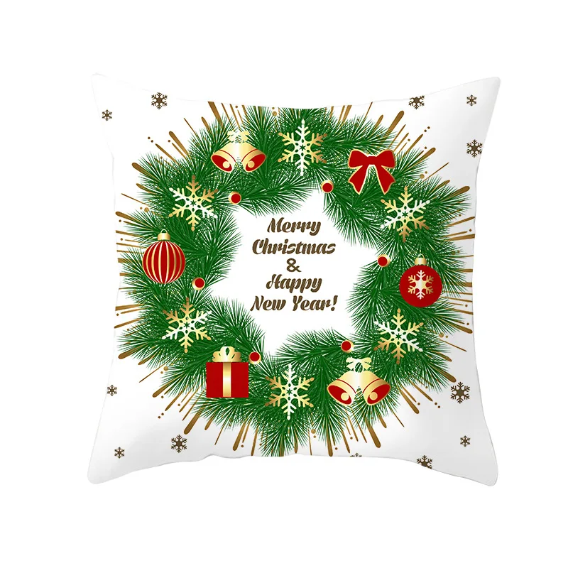 Etyakids 45x45 см персиковая кожа Merry Christmas Чехол Подушка Рождественский Декор для дома счастливый год Декор Navidad Рождественский подарок - Цвет: 26