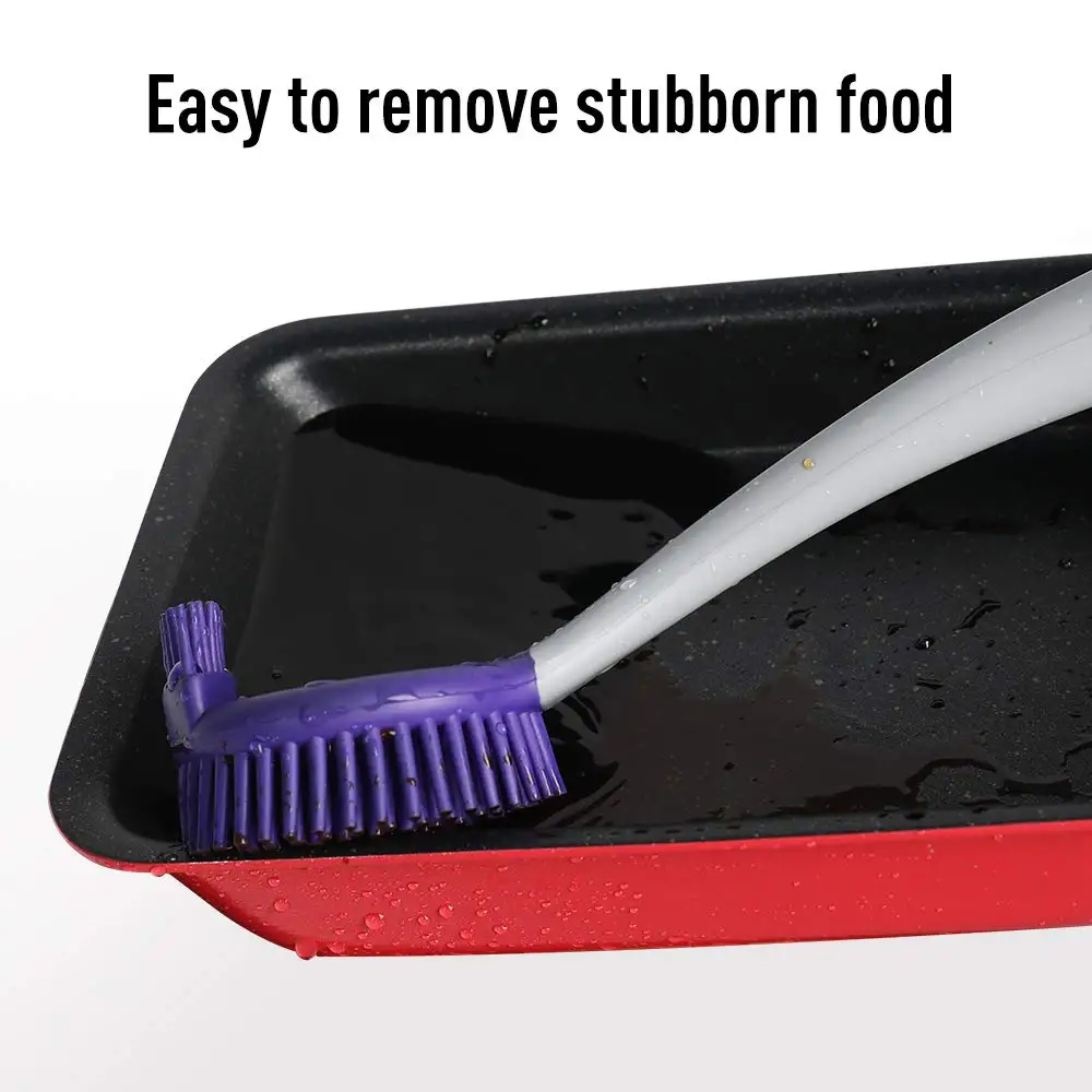 Cleanhome Кухня чистящую щетку с Удобная нескользящая обувь Размеры TPR ручкой для