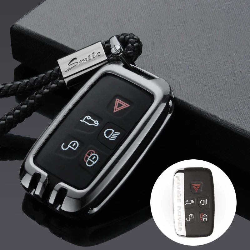 A Black 03 Автомобильный чехол для ключей, брелок для Land Rover Range Rover Sport Vogue Evoque freelander 2 Jaguar XE XJ XJL XF, автомобильный Стильный чехол для ключей - Название цвета: A Black 03