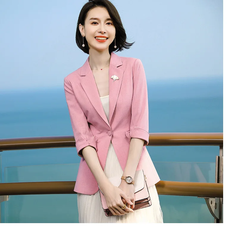 

New Style Women's Waist Hugging Small Suit Coat 2020 Spring And Autumn Fashion Korean-style Slim Fit Work Elegant Suit Xxn20905